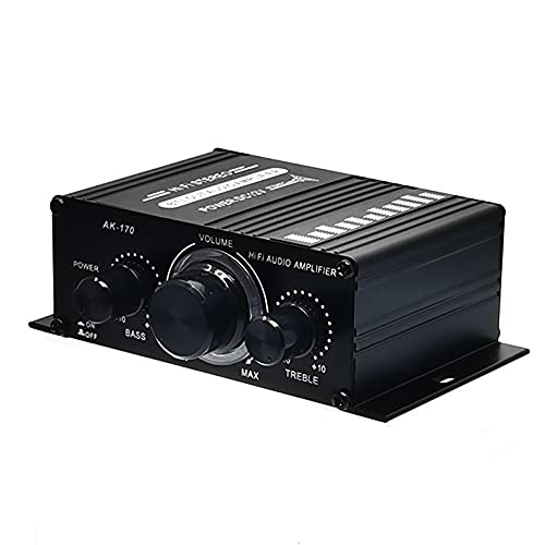 Amplificateur audio HiFi en aluminium 12 V 400 W pour voiture stéréo Mini Power Amplificateur audio stéréo pour voitures domestiques, motos
