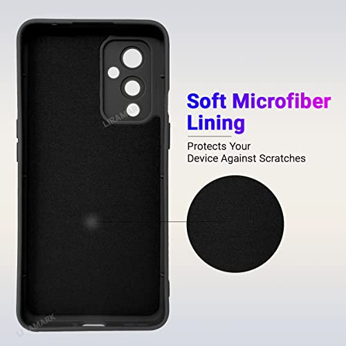 Image of LIRAMARK Silicone Soft Back Cover Case for OnePlus 9 5G / 1+9 5G (Silicone Black)