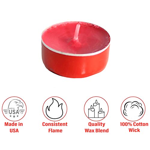 Candlenscent Richly Scented Tealight Candles, 30 Pack Tea Lights - Valentines Day | Red Rose Petals Fragrance - Floral Collection, Made In Usa. #TOP1