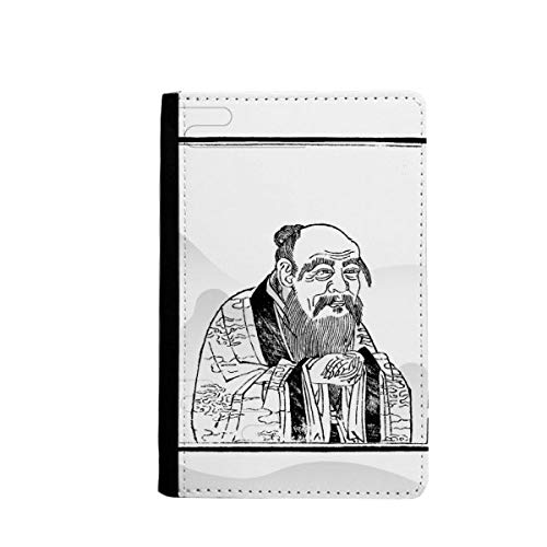 Porte-passeport taoïste Lao Tseu étui de voyage multicolore classique