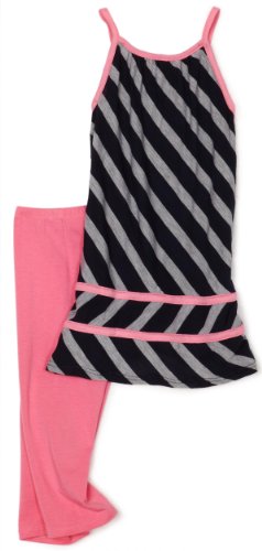 Image of Splendid Littles Girls 2-6x Rayon Slub Stripe Tunic Set