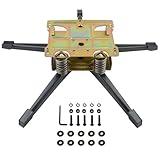 JNSOET 25" Replacement Recliner Base w/pitched Swivel Rocker Box Plate, 5-Leg w/caps/Yellow & Black