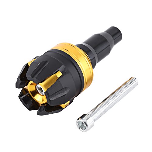 M10 Exhaust Frame Slider - Keenso Motorbike CNC Aluminum Alloy Exhaust Slider Crash Pad Falling Protector Anti Crash Caps, New Style (Gold)