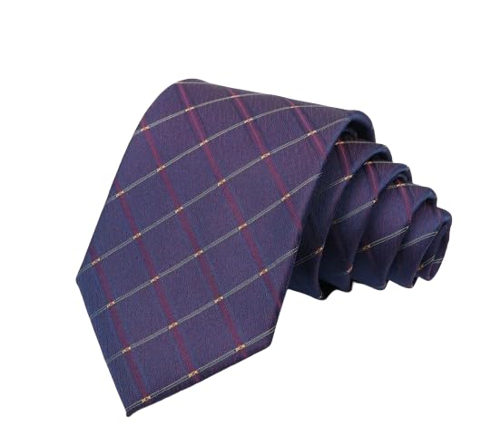 congratulations Classic Plaid Necktie for Men (formal, One Piece, Free Size, Wine Colour-picture-35