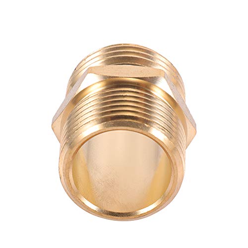 Brass Pipe to Hose Fitting,3/4 NPT Male X 3/4 Hose Thread Male,Garden