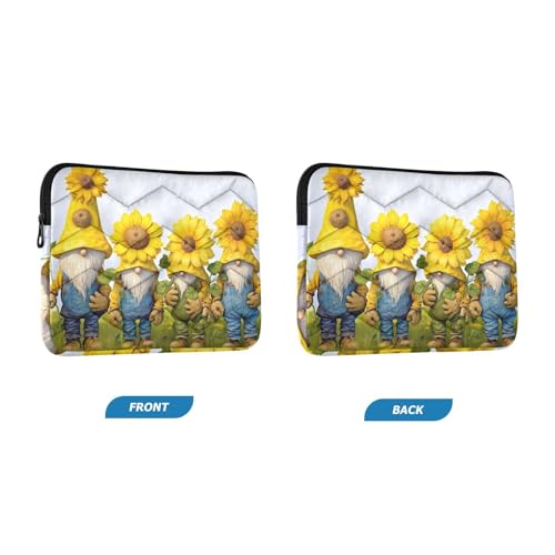 Funda impermeable para portátil 13-14 pulgadas Gnomos con girasoles miniatura 2