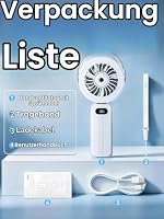 Handventilator Akku Aufladbar mit Wasserkühlung - 6000mAh Ventilator Klein – Ansicht 9