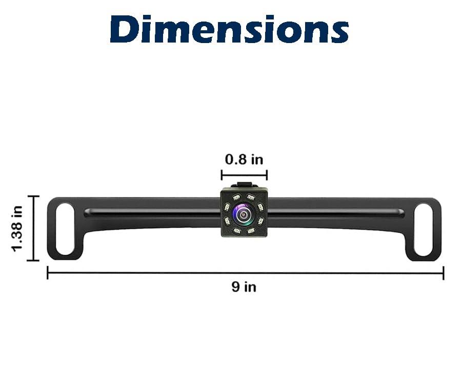 Image of Backup HD Camera Rear Front View License Plate Night Vision Waterproof Compatible with Kenwood Car Radio DDX26BT DDX340BT DDX376BT DDX396 DMX125BT DMX907S DMX7705S DMX7706S DNX6990HD