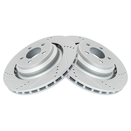 Image of TRQ Performance Rear Brake Pad and Rotor Set Ceramic G Coated Rotors