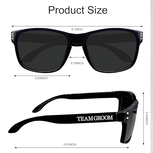 PartyGifts&beyond 7 Pcs Groomsmen Sunglasses, Groomsmen Gifts, Bachelor Party Favors For Team Groom,Groom Squad,Best Man3