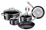 ✅ QUALITÄT: Pflegeleichtes und robustes 18/10 Rostfrei-Edelstahl. Beschichtet mit der neuen 6-Lagen TEFAL Titanium Excellence Antihaft-Versiegelung mit Titanium-Hartgrundierung und Top Coat (siehe Foto). Frei von giftigen Chemikalien (Blei, Cadmium und Emaille, ohne Pfoa und Ptfe frei). Pfannenböden sind für Induktionsherd, Elektroherd, Ceranfeld und Glaskeramik sauber entgratet. Genietete Griffe für lange Haltbarkeit (herkömmliche Griffe geschweißt oder verklebt)