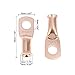 X AUTOHAUX 10pcs 8 AWG-1/4 Car Battery Cable Ends Tubular Ring Terminals Closed End Crimp Connectors Copper Tone