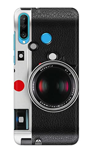 Image of Printed Hard Back Cover Case for Huawei P30 Lite | Huawei Nova 4e Back Cover (Vintage Camera) -702
