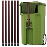 Wesnoy 6 Pack Trash Can Lid Lock Garbage Can Lock Adjustable Garbage Can Security Strap Stretchable Elastic Strap Garbage Strap Outdoor Trash Can Locks for Animals, Squirrels, Dogs, Raccoons