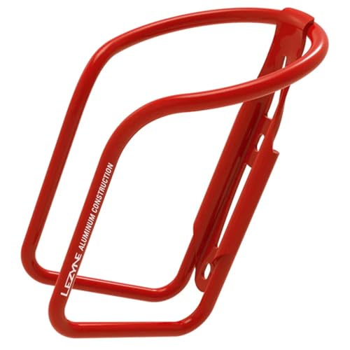 Porte-bouteille Lezyne Power Cage en aluminium rouge rigide au design épuré