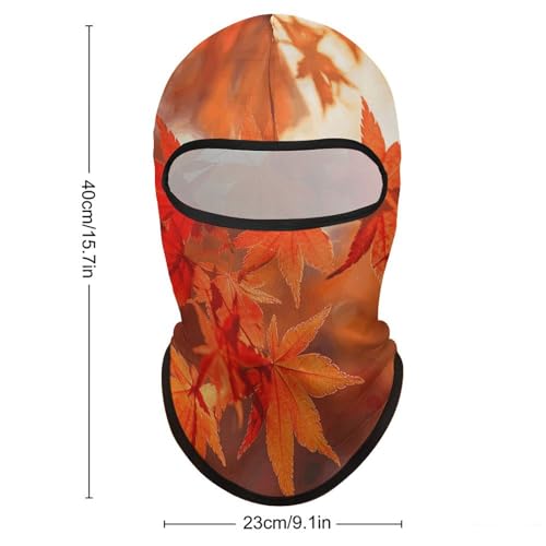 Balaclava con Estampado de Hojas de Arce al Sol para Hombres y Mujeres, Protección Solar Respirable, Máscara Integral para Senderismo, Ciclismo, Correr, Conducción miniatura 2