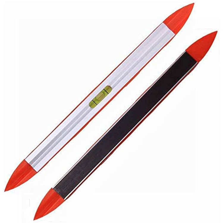 2pcs 9 inch Aluminum-Sided Magnetic Torpedo Level, Box Level Spirit Bubble level - Orange