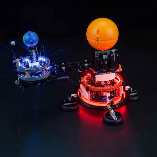Led Licht Set für Lego 42179 Planet Earth and Moon in Orbit Building Set (Kein Lego), Dekorationsbeleuchtungsset für Lego Technic Sonne Erde Mond Modell Spielset Kreative Spielzeug