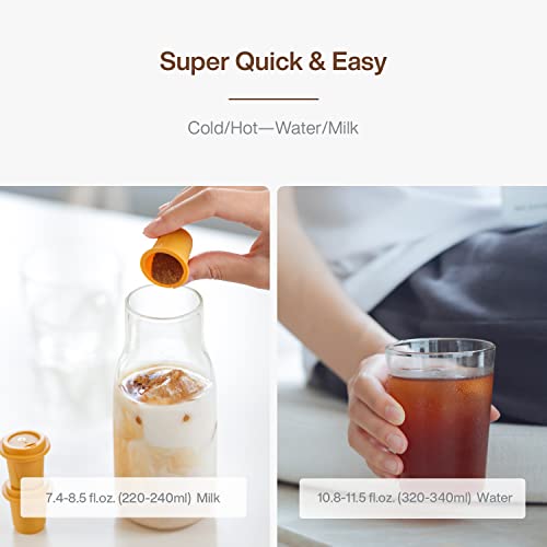 Saturnbird Express Tea, 4 Flavors, Premium Instant Tea Powder, Rooibos/Fuliang Black Tea/Oolong Tea/Yuanyang Coffee Tea Drink, Cold Brew Tea, Freeze-Drying Tech, Ice/Hot Water/Milk, No Additives, Variety Pack (4 Packs, 48 Count Total) #TOP3