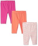 Moon and Back by Hanna Andersson 3 PK Cotton Stretch Legging Leggings, Pink Multi, 2T, Pack de 3