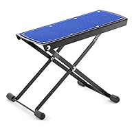 All metal x frame design offers stability and the ability to fold flat making easy to carry in your gig bag 4 rubberised feet offer ultimate protection from slipping and protects wooden floors 6 height adjustable presets from 10.5cm (heel) 13cm (toe)...