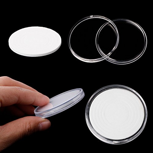 Caja redonda para almacenamiento de monedas con almohadilla ajustable miniatura 6