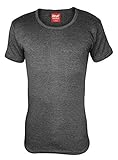 HEAT HOLDERS - Mens Winter Warm Thermal Underwear Short Sleeve Vest Top Shirt (Large: 41-43' Chest, Charcoal)