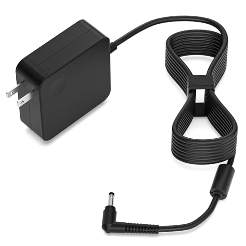 Charger for Lenovo Laptop 65W Lengthened Power Cord Round Tip AC Adapter Compatible with IdeaPad 1/3/5 Slim 3/5/7 Flex 5 (14/15/16) V14/V15/V17 S145 S340 320/330 Series for Home Office Travel