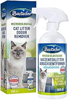 Bactador Środek Do Usuwania Zapachów Z Kuwety Dla Kotów W Sprayu 500ml - Mikrobiologiczny Enzymatyczny Środek Czyszczący - Czyści Dogłębnie Pory W Otoczeniu Kota