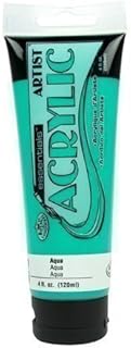 120ml TUBE OF ARTISTS QUALITY ACRYLIC CANVAS MURAL DECORATIVE PAINT AQUA BLUE GREEN
