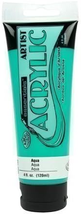 120ml TUBE OF ARTISTS QUALITY ACRYLIC CANVAS MURAL DECORATIVE PAINT AQUA BLUE GREEN