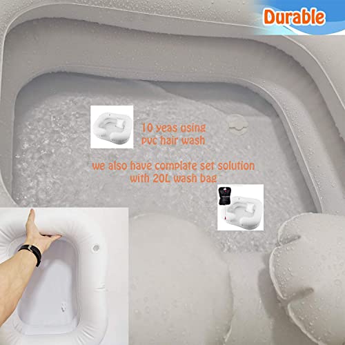 Goping Large Size Inflatable Hair Washing Basin With Head Comfort Pillow Shampoo Basin For Elderly Disabled Pregnant Injured Bedridden #TOP6