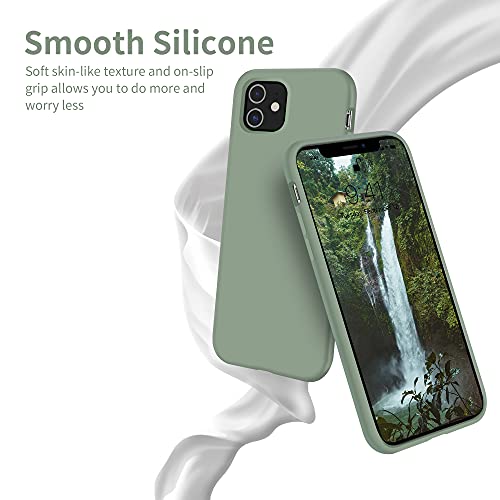 Otofly Designed For Iphone 11 Case,[Silky And Soft Touch Series] Premium Soft Liquid Silicone Rubber Full-Body Protective Bumper Case For Iphone 11 6.1 Inch,Calke Green thumb #2