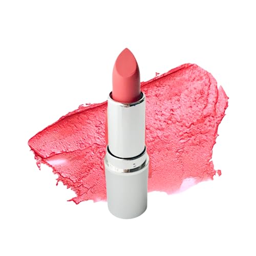Honeybee Gardens Truly Natural Long Lasting Lipstick, Bermuda (Matte Medium Coral Pink) Naturally Hydrating & Nourishing - Vegan, Gluten Free & Cruelty Free, 0.13 Oz / 3.8 G #TOP20