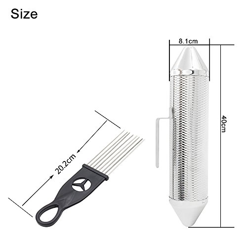 Mowind Stainless Steel Metal Guiro Percussion Instrument Musical Training Tool with Scraper