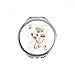 Playing Cards Heart Q Pattern Hand Compact Mirror Round Portable Pocket Glass