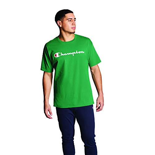 Champion Mens Classic Jersey Graphic Tee Kelly Green LG