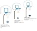 DUNNRITE Premium Regulation Clear Hoop Deck-Mounted Pool Basketball Set, Stainless Steel Post, Clear Thick Acrylic Backboard and Stainless Steel Rim and Basketball with Mounting Anchor