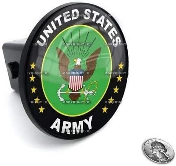 2" Tow Hitch Receiver Plug Cover Insert for SUV & Truck US Army Logo Green Style-9856-6773