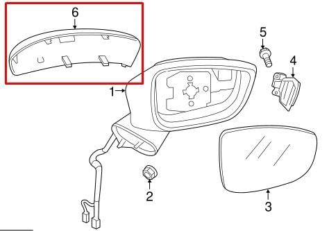 Coque de rétroviseur droit Rouge Soul Mazda CX-5 KE 2012 2015