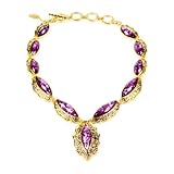 Amrita Singh 'Camella Shells' Necklace, Violet Purple Stones