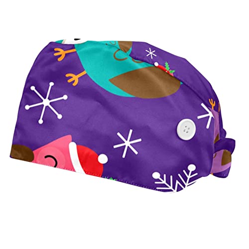 Chapeaux de travail unisexes à motif chouettes mignonnes, lot de 2 casquettes réglables