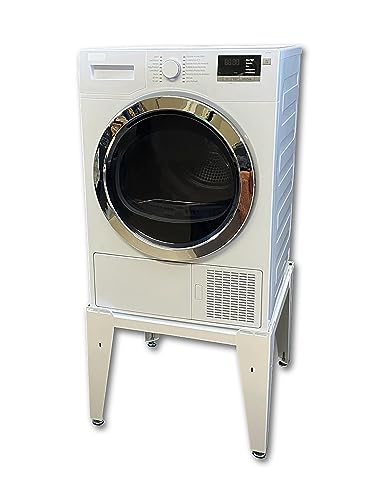 protectionik, Elevador para lavadora y secadora, color blanco brillante o negro mate, muy robusto (solo elevado) sin necesidad de montaje