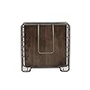 Spectrum Madison Farmhouse Weighted Napkin Holder with Tension Arm for Kitchen Countertop & Dining Room Table Decor, Rustic Style Sturdy Steel Wood and Metal Napkin Dispenser, Industrial Gray #4