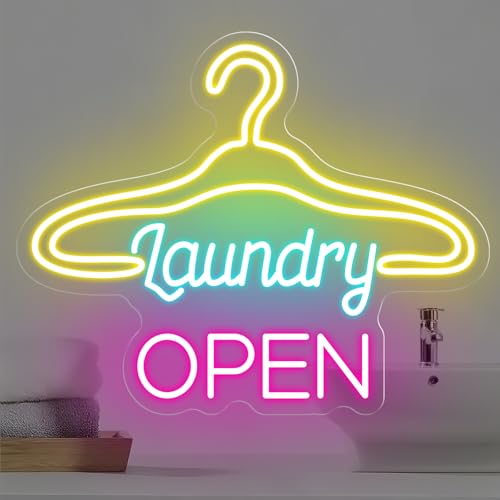 Image of Laundry Neon Sign Laundromat Led Light Lightlaunderette Wall Art