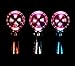Mindscope Set of 3 LED Light Up Wands Globes (Silver Red & Blue) Includes Gift Box with Fireworks Sounds
