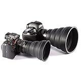 Ultimate Lens Hood - Camera Lens Anti Reflection Lens Hood -Lens Skirt Antireflection - DSLR Rubber Lens Hoods - Fits 53-72mm (M(72-112mm))