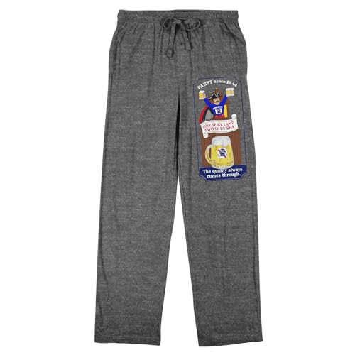 Pabst Blue Ribbon Cool Blue Men's Heather Gray Sleep Pajama Pants