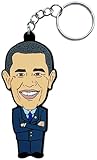 SUNSPARK 3-Inch Barack Obama Keychain [1-Pack]: Custom Made Political Satire Cartoon for Bags, Keys, and Backpacks - Durable and Hilariously Unique Design