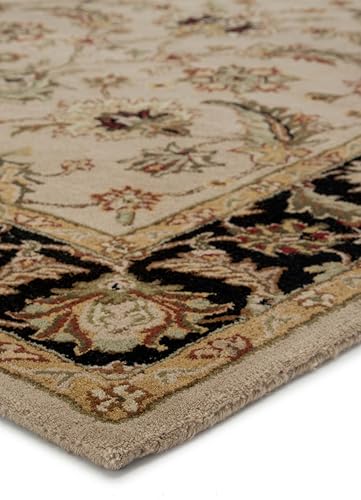 Image of 7x9 Ft Hand-Tufted Wool Rug - Classic Thick Carpet for Cozy Living Rooms & Master Bedrooms